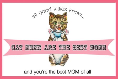 Cat Moms Card Greeting Card