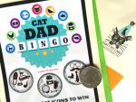 Cat Dad Scratch-Off Bingo Card