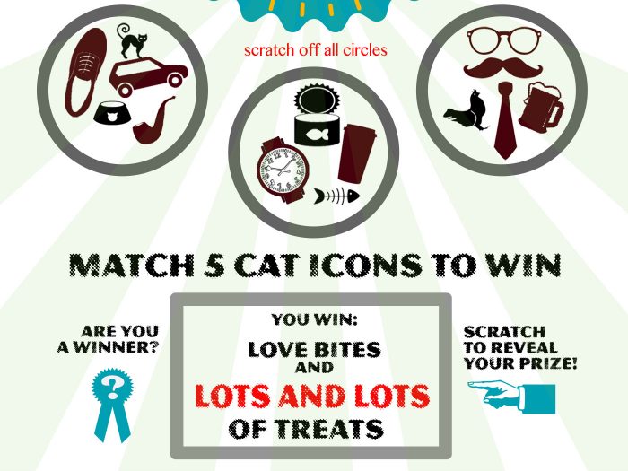 Cat Dad Scratch-Off Bingo Card