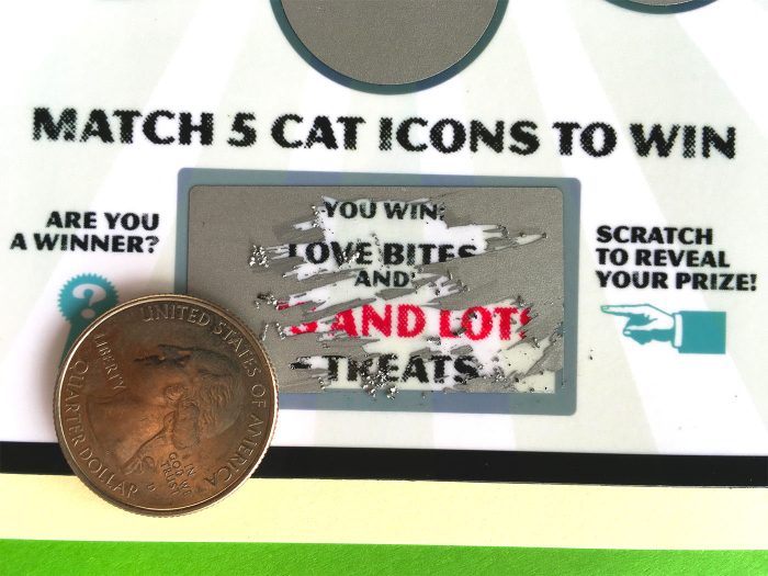 Cat Dad Scratch-Off Bingo Card