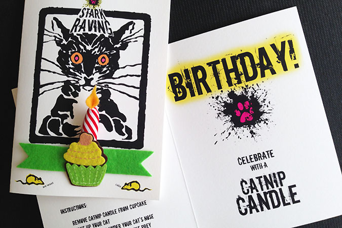 Catnip Candle Birthday Card